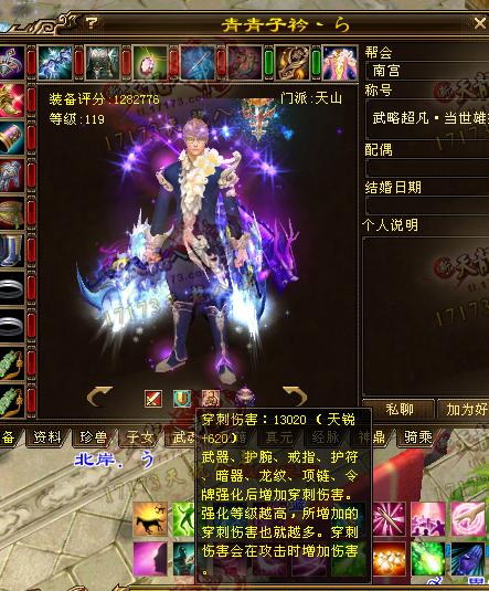 天龍八部全服減抗第一人：青青子衿裝備與屬性展示
