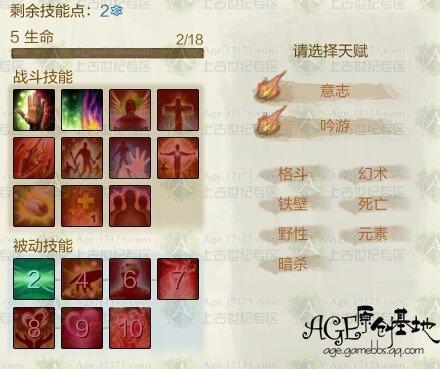 上古世紀(jì)天賦與技能介紹