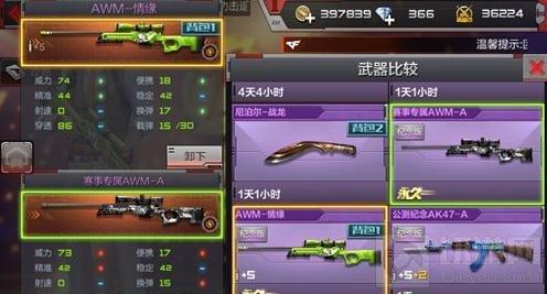 CF手游AWM情緣強襲對比 AWM情緣實戰(zhàn)技巧