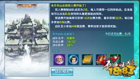 剑侠情缘手游天王华山双人阵容选择