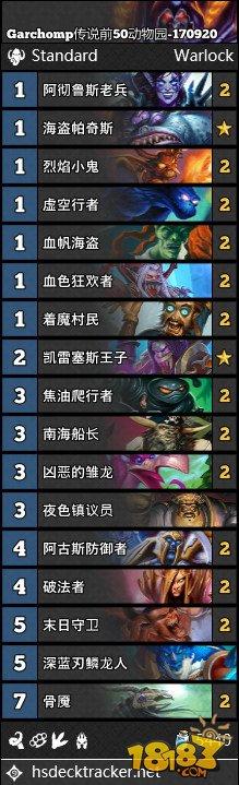 炉石9月20日14套卡组合集：疲劳牧 中速猎