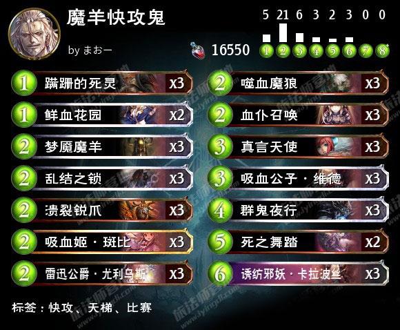 影之诗魔羊快攻鬼卡组 对自己不要太残忍