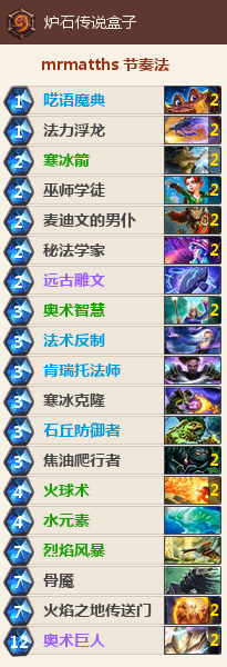 掌控节奏的魔法师 炉石传说平民节奏法卡组
