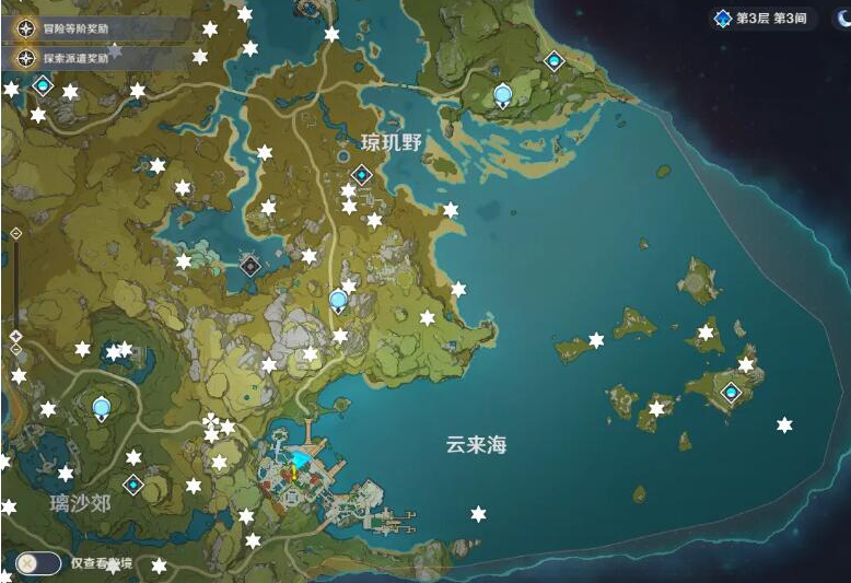 原神岩神瞳分布最新区域图 风神瞳66个,满级65,但是岩神瞳可是个