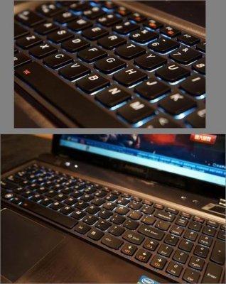 联想Y580的背光键盘设计