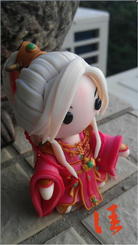 桶兒原創(chuàng)劍3手工軟陶《粉嫩嫩的秀爺》