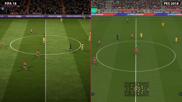 誰更強(qiáng)大？《FIFA18》Vs.《實(shí)況2018》畫面對比