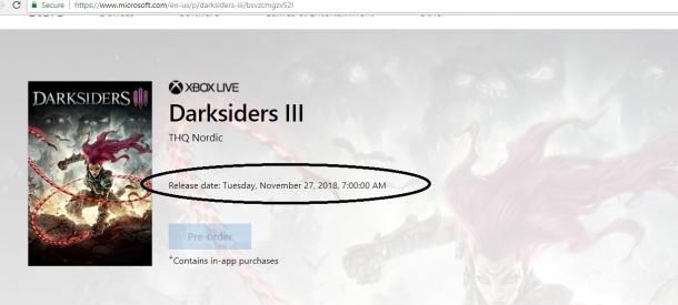 《暗黑血统3》上市日期泄露 还是Windows商店干的