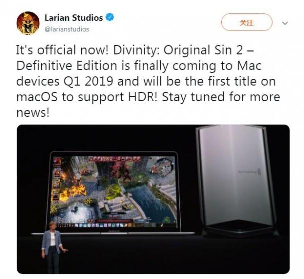借着新Macbook的东风 《神界：原罪2》终极版即将上架MacOS