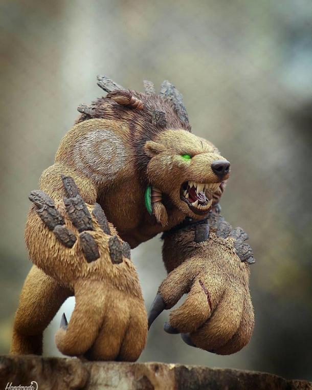 女藝術(shù)家制作《魔獸世界》生物雕塑 媲美官方手辦