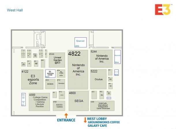 E3 2019各厂商分布图公开 Epic展台比之前更大了