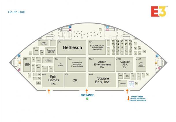 E3 2019各厂商分布图公开 Epic展台比之前更大了