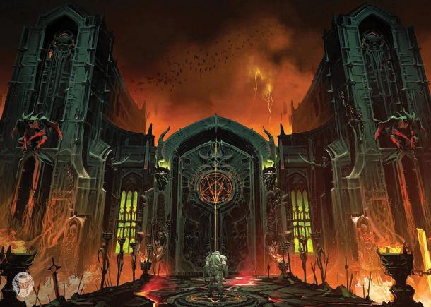 《毁灭战士：永恒》公布概念插画 地狱气氛扑面而来