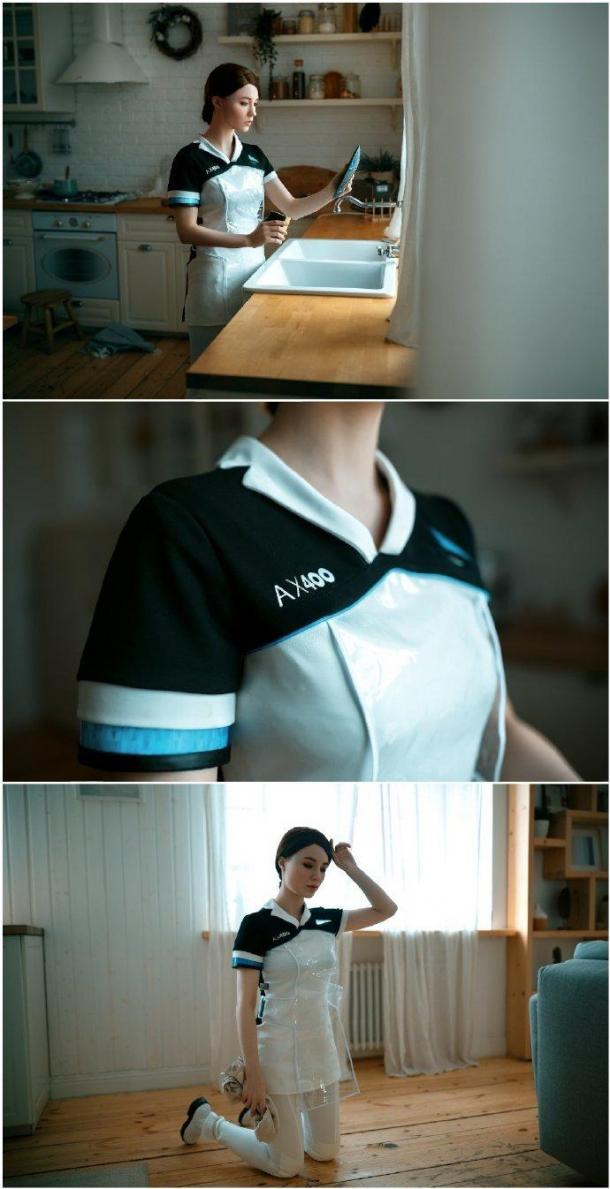 美女Cos《底特律：变人》卡拉 家政女仆颜值超高