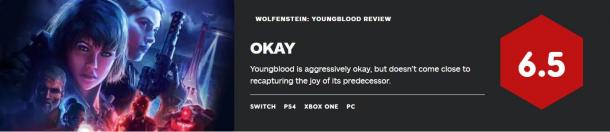 《德军总部：新血液》首批评分出炉！IGN 6.5分