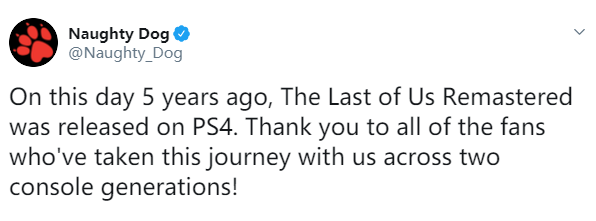 跨越世代的旅程 顽皮狗庆祝《最后生还者：重制版》发售5周年