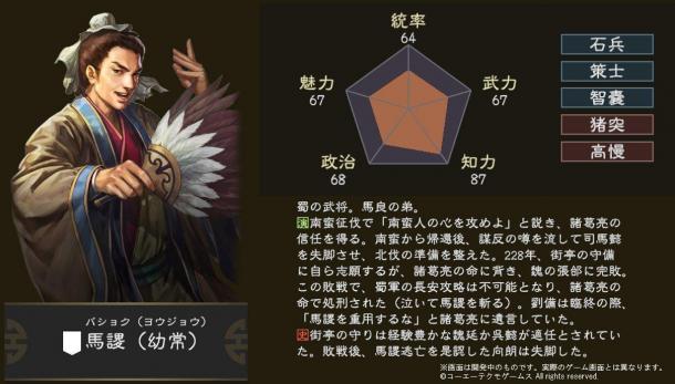 《三國志14》新武將馬謖王平公開 街亭一役壞蜀大計