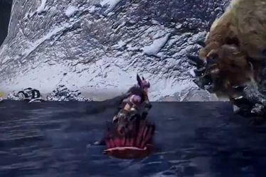 官方发布《怪物猎人：崛起》河童蛙和雪鬼兽争夺地盘视频