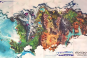 《地平线：西部禁域》实体彩色地图 包含不同…