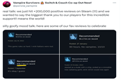 《吸血鬼幸存者》Steam好評人數破20萬 官方慶賀