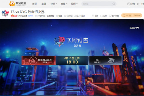 虎牙KPL：十二连胜所向无敌 双核发力TS四比一大胜DYG晋级总决赛