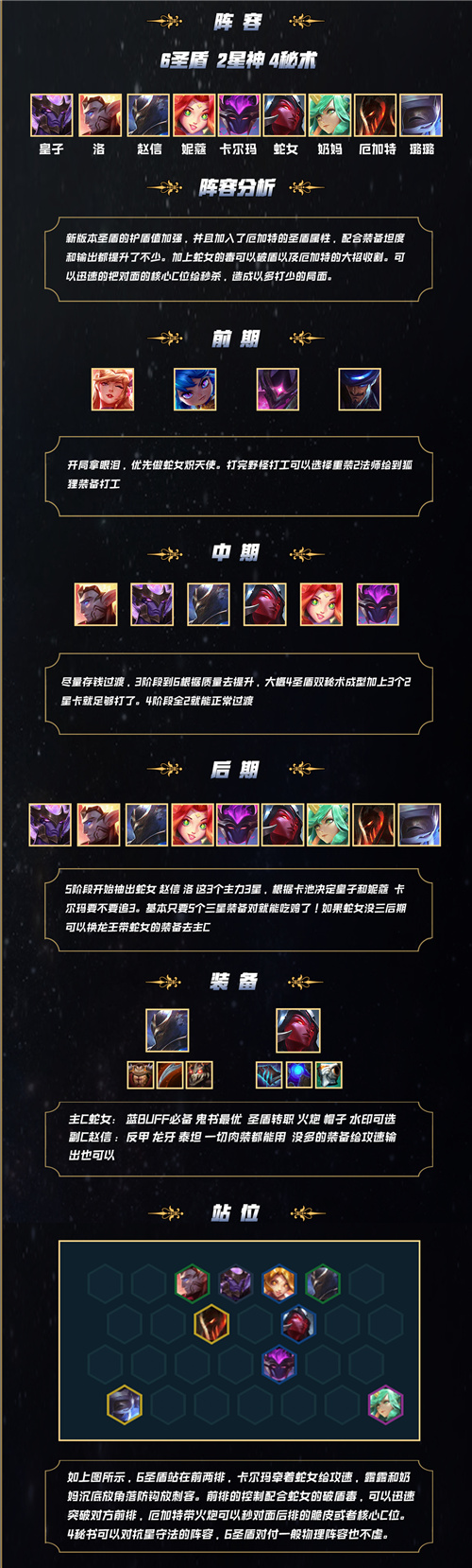 云頂之弈10.12新版最強(qiáng)陣容推薦 神超6圣盾蛇女陣容攻略教學(xué)