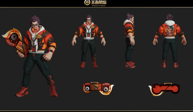 王者榮耀藍(lán)屏警告星元部件特效怎么樣 典韋四大星元部件皮膚視頻分享