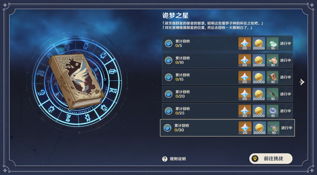 原神未归的熄星活动怎么做 原神未归的熄星高收益攻略