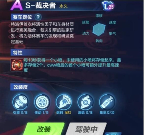 QQ飛車手游S裁決者改裝分支技巧攻略