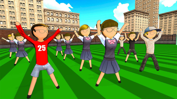 校園女孩火柴人