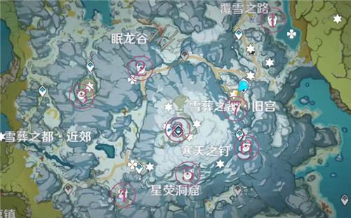 原神龙脊雪山8个石碑位置分布图一览