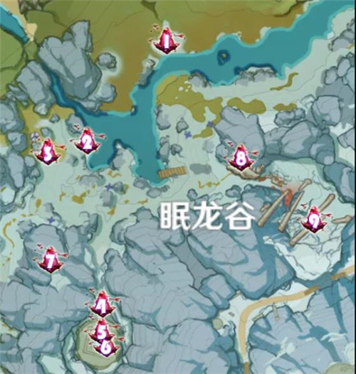 原神龙脊雪山绯红玉髓位置分布一览