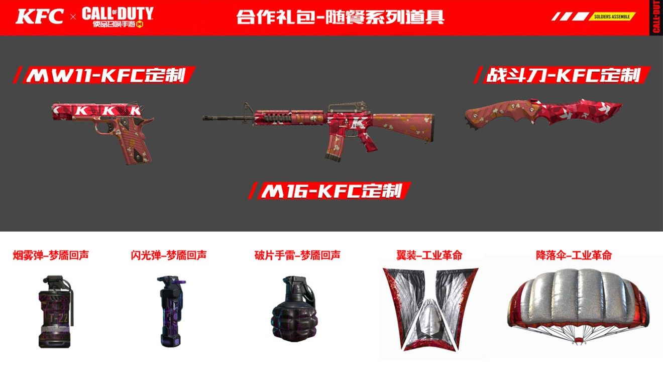 任务呼吁手游×KFC新春联名武器道具领取方式一览