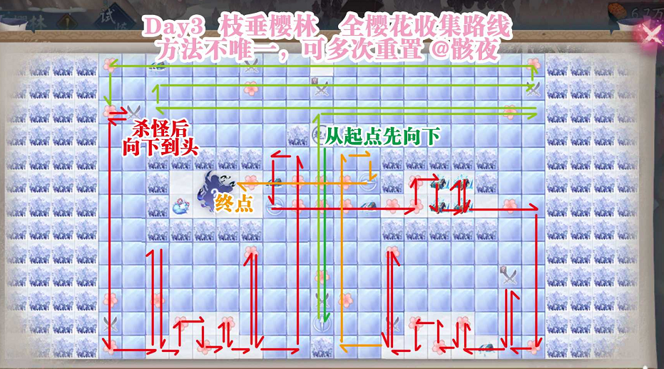 阴阳师枝垂樱林樱花宝箱收集路线攻略