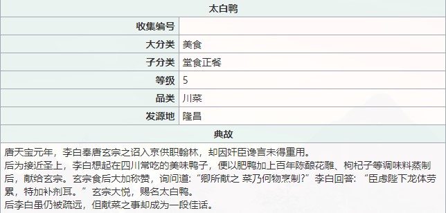 江湖悠悠太白鸭食谱配方分享