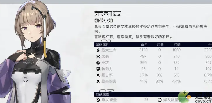 塵白禁區(qū)茉莉安技能強(qiáng)度解析