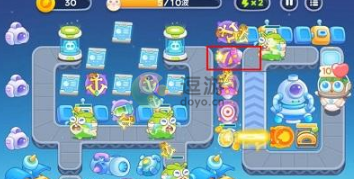 保衛(wèi)蘿卜4太空穿越第9關(guān)過關(guān)攻略圖解