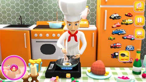 我有趣的厨师烹饪游戏3D