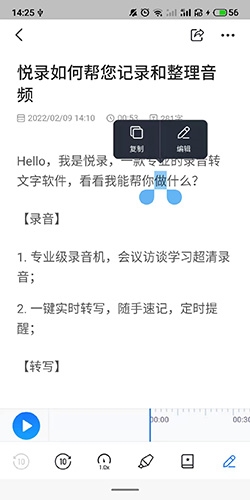 悦录语音转文字