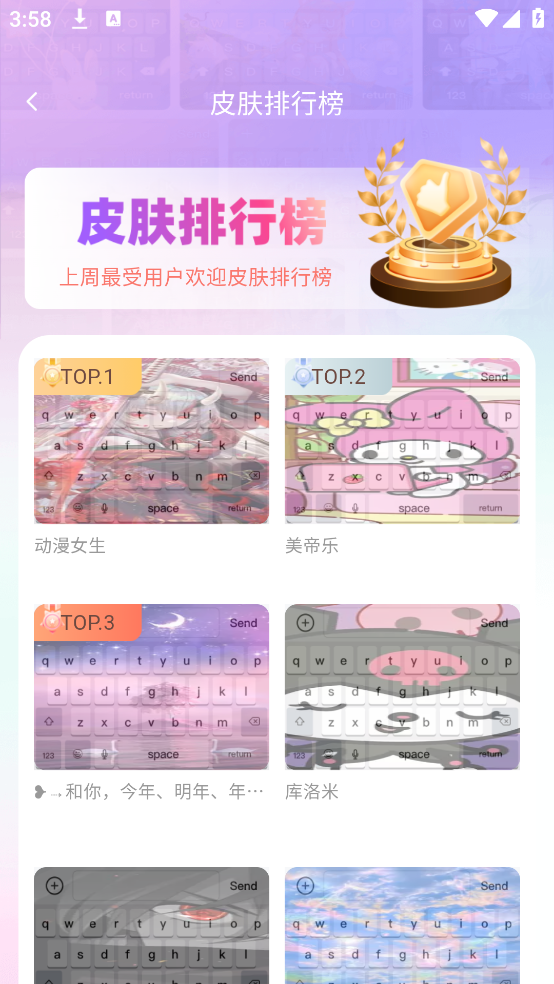 主題鍵盤皮膚